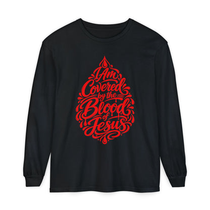 Covered by the Blood of Jesus Long Sleeve Tee