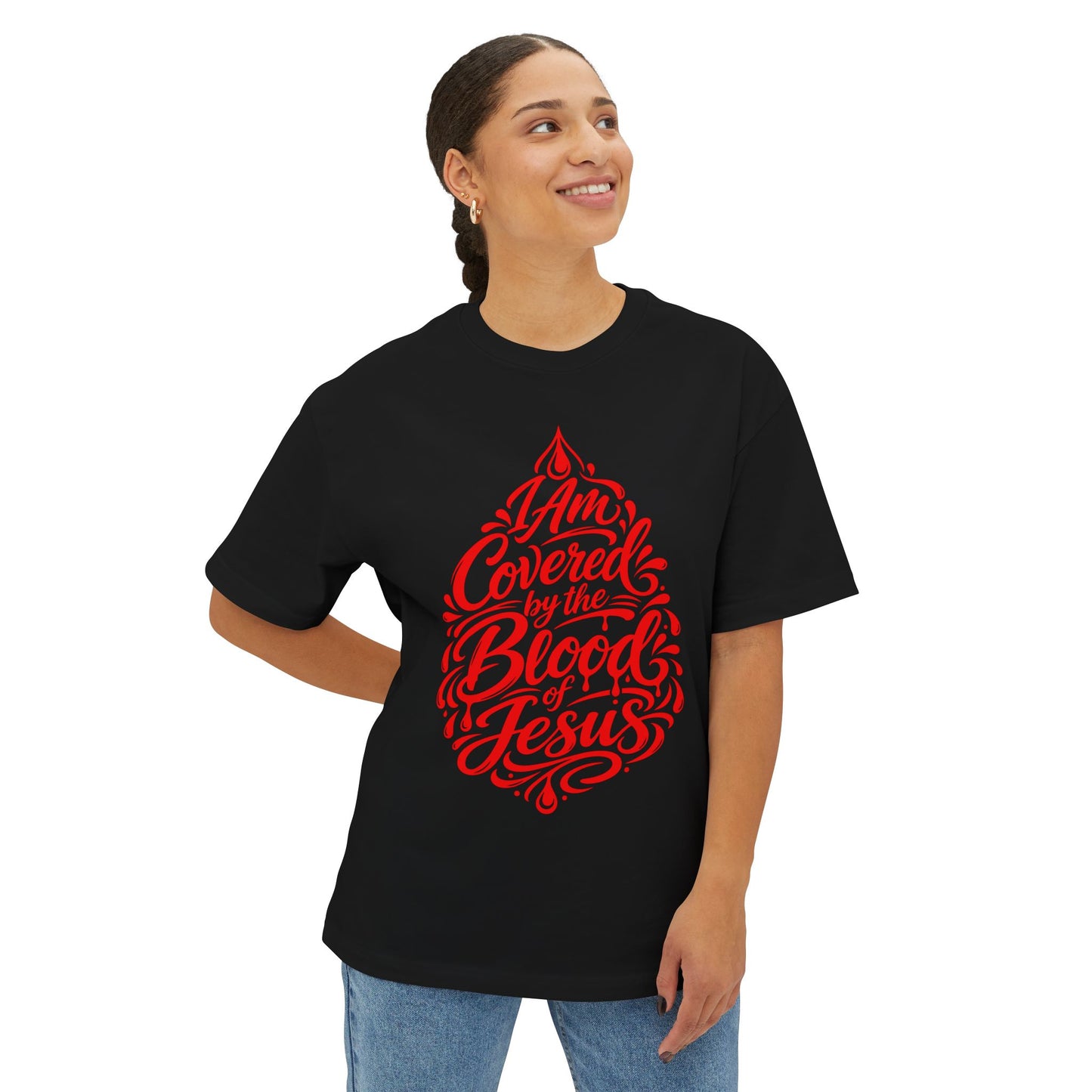 "I Am Covered by the Blood of Jesus" Christian Faith Graphic Tee