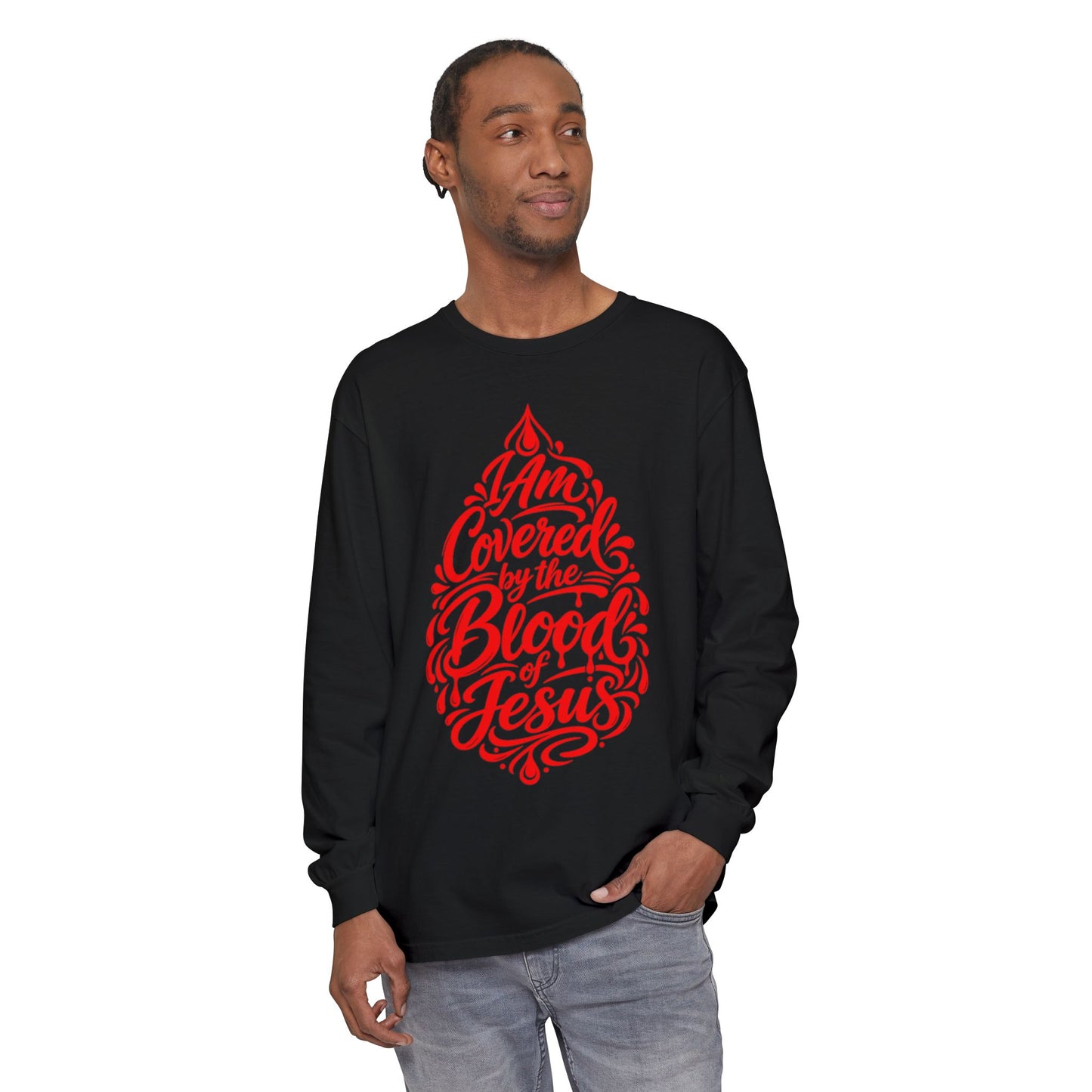Covered by the Blood of Jesus Long Sleeve Tee