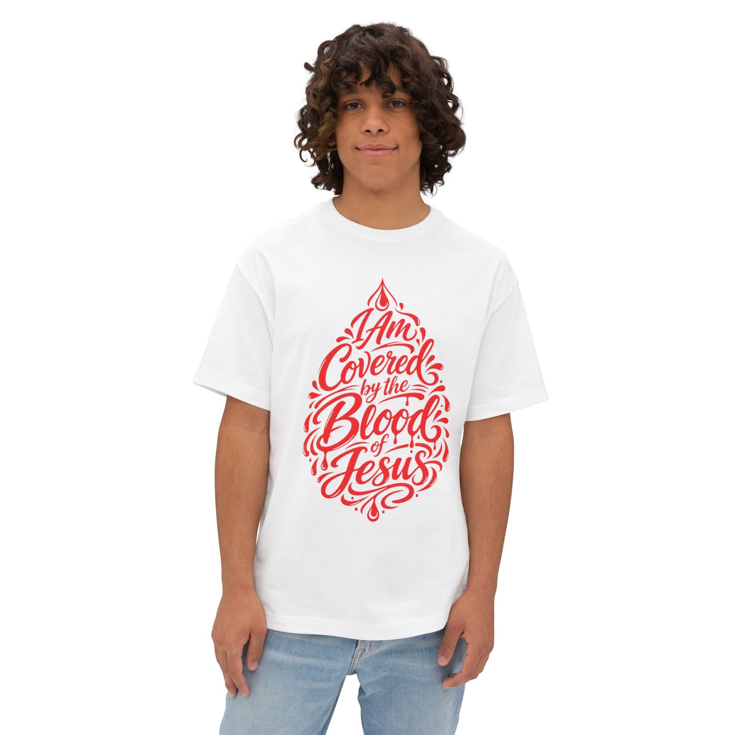 "I Am Covered by the Blood of Jesus" Christian Faith Graphic Tee
