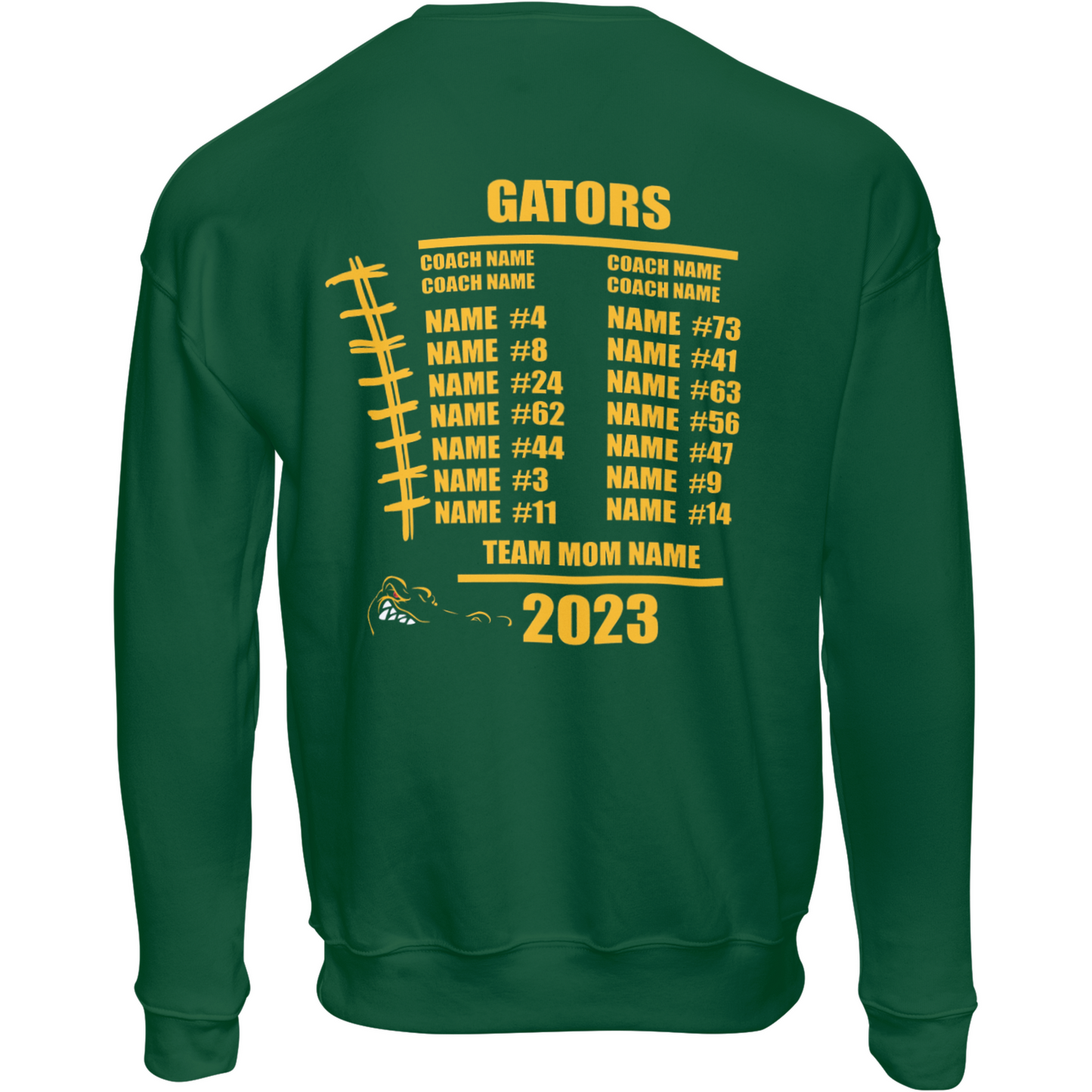 Team Roster (back) – A Squared Custom Designs and Apparel