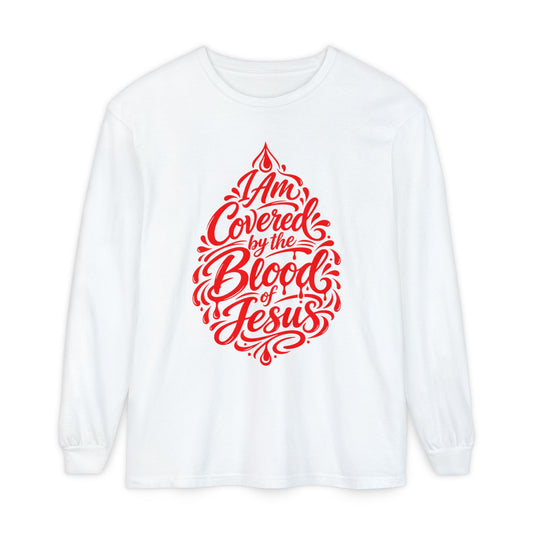 Covered by the Blood of Jesus Long Sleeve Tee
