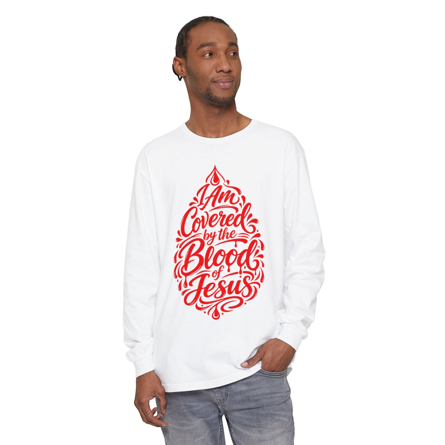 Covered by the Blood of Jesus Long Sleeve Tee