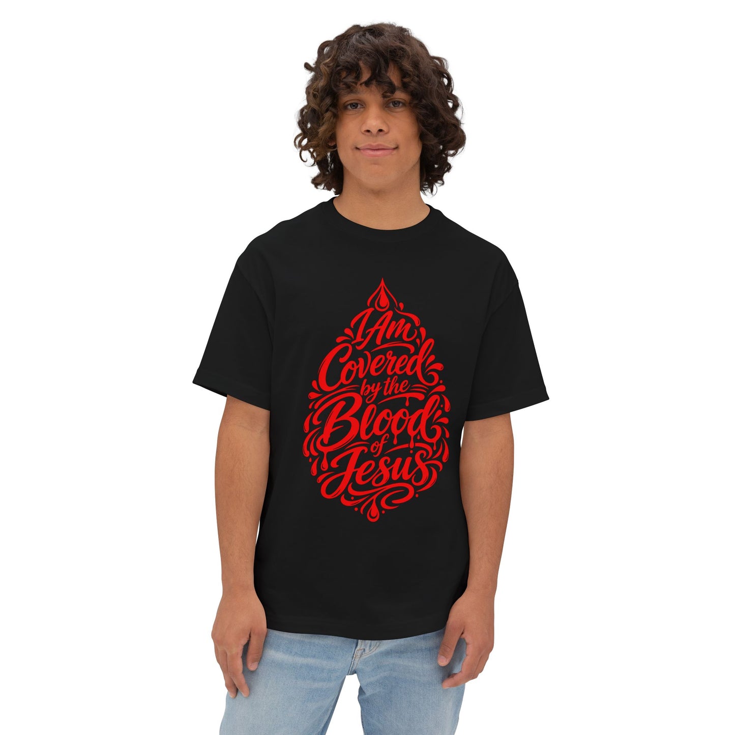 "I Am Covered by the Blood of Jesus" Christian Faith Graphic Tee